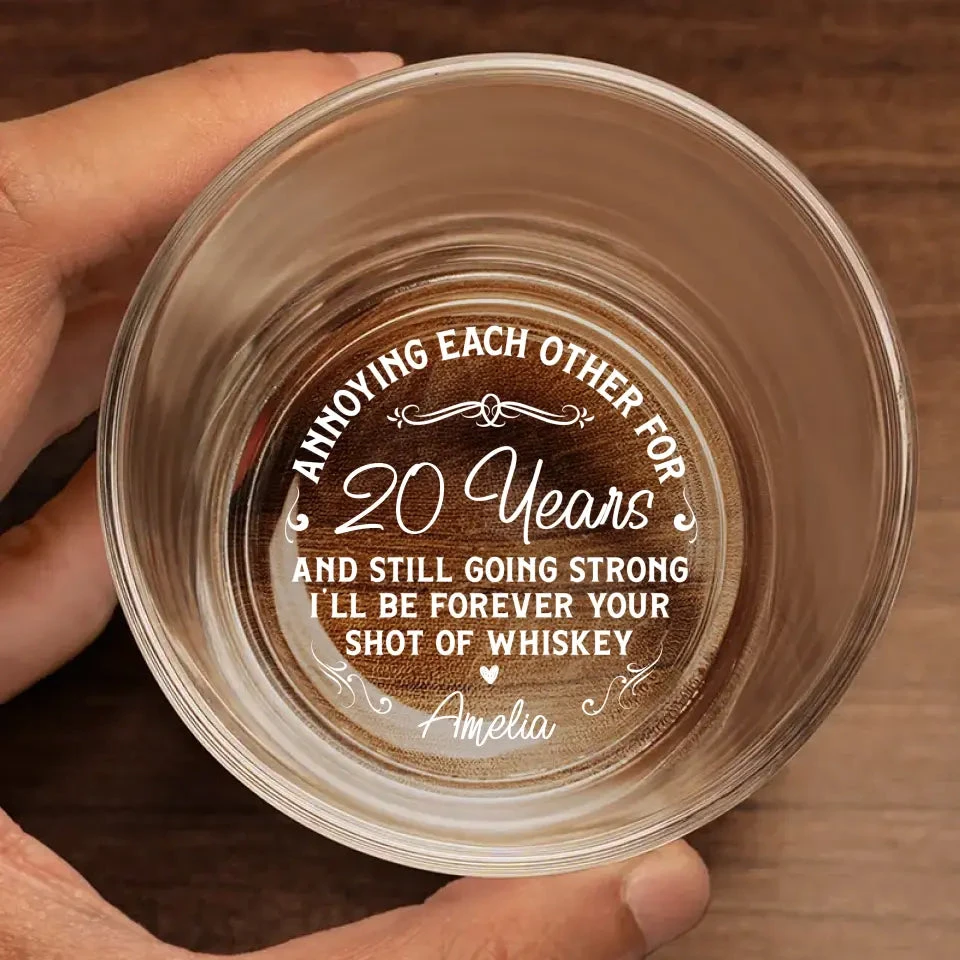 I'll Be Forever Your Shot Of Whiskey - Couple Personalized Custom Whiskey Glass - Gift For Husband Wife, Anniversary 2 I'll Be Forever Your Shot Of Whiskey - Couple Personalized Custom Whiskey Glass - Gift For Husband Wife, Anniversary - Image 2