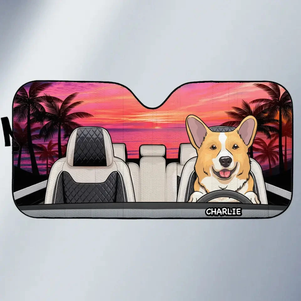 The Journey Of Life Is Sweeter When Traveled With A Dog - Dog & Cat Personalized Custom Auto Windshield Sunshade, Car Window Protector - Gift For Pet Owners, Pet Lovers 2 The Journey Of Life Is Sweeter When Traveled With A Dog - Dog & Cat Personalized Custom Auto Windshield Sunshade, Car Window Protector - Gift For Pet Owners, Pet Lovers - Image 2