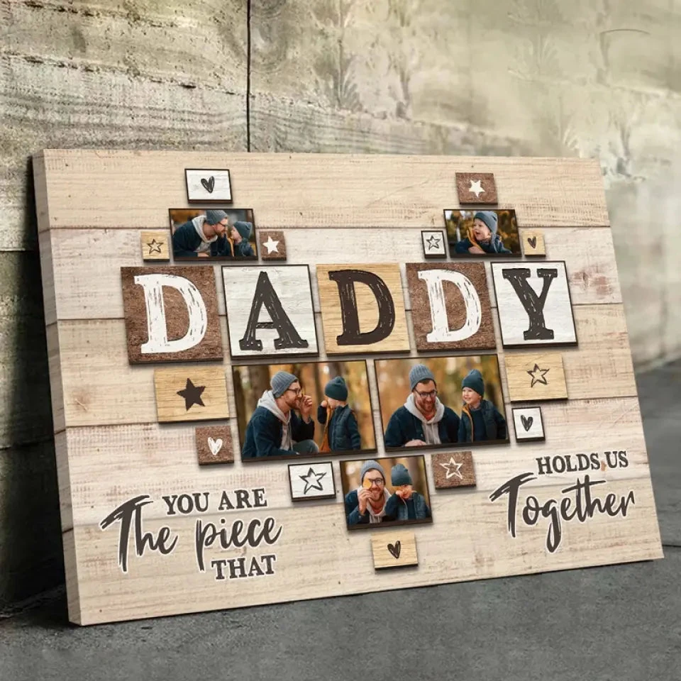 Custom Photo Always By My Side - Family Personalized Custom Horizontal Canvas - Father's Day, Gift For Dad 1 Custom Photo Always By My Side - Family Personalized Custom Horizontal Canvas - Father's Day, Gift For Dad