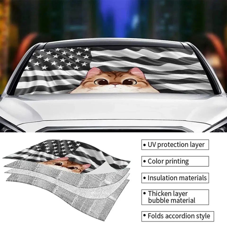 The Best Travel Pawtner Has Four Legs And A Fluffy Butt - Cat Personalized Custom Auto Windshield Sunshade, Car Window Protector - Gift For Pet Owners, Pet Lovers 4 The Best Travel Pawtner Has Four Legs And A Fluffy Butt - Cat Personalized Custom Auto Windshield Sunshade, Car Window Protector - Gift For Pet Owners, Pet Lovers - Image 4