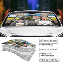 Custom Photo Driving Together, Bonding Forever - Family Personalized Custom Auto Windshield Sunshade, Car Window Protector - Gift For Family Members 9 Custom Photo Driving Together, Bonding Forever - Family Personalized Custom Auto Windshield Sunshade, Car Window Protector - Gift For Family Members -Pawfect House Store 664f16118ab77