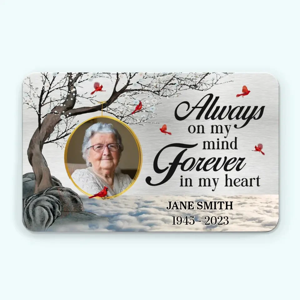 Custom Photo I'm Always By Your Side - Memorial Personalized Custom Aluminum Wallet Card - New Arrival, Sympathy Gift For Family Members AMZ 1 Custom Photo I'm Always By Your Side - Memorial Personalized Custom Aluminum Wallet Card - New Arrival, Sympathy Gift For Family Members AMZ