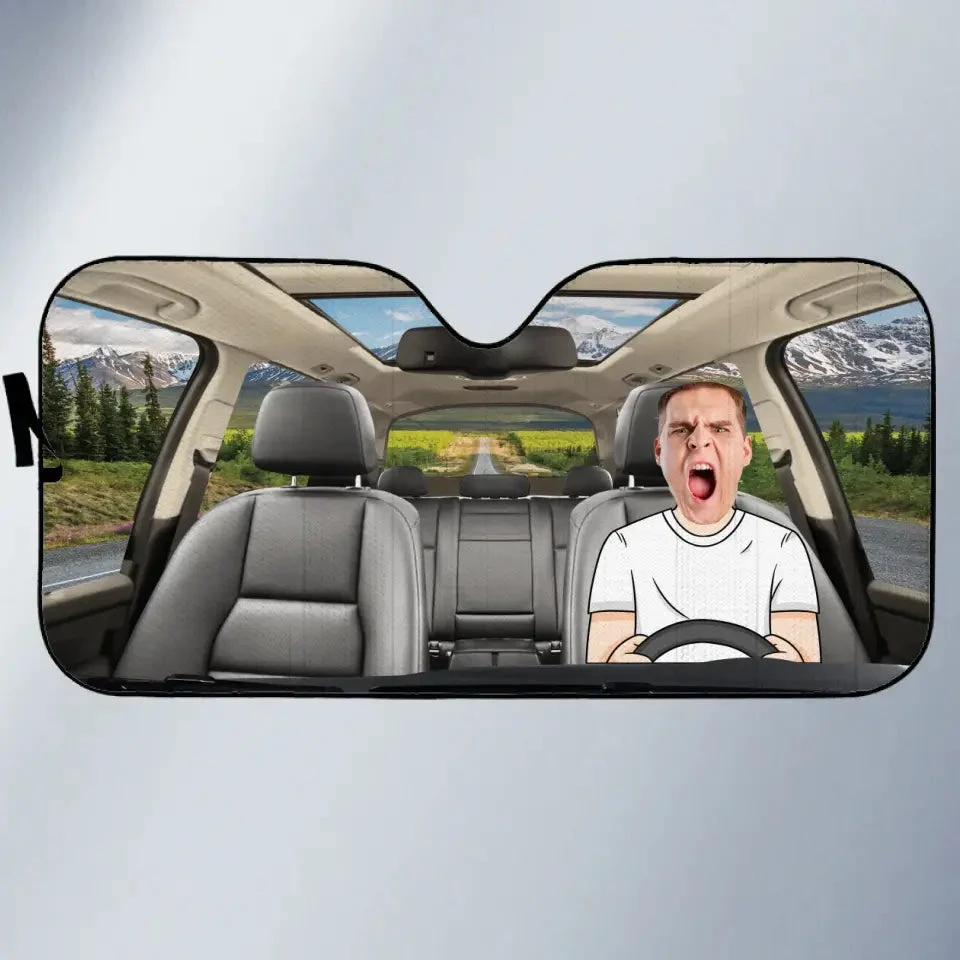 Custom Photo Driving Together, Bonding Forever - Family Personalized Custom Auto Windshield Sunshade, Car Window Protector - Gift For Family Members 2 Custom Photo Driving Together, Bonding Forever - Family Personalized Custom Auto Windshield Sunshade, Car Window Protector - Gift For Family Members - Image 2