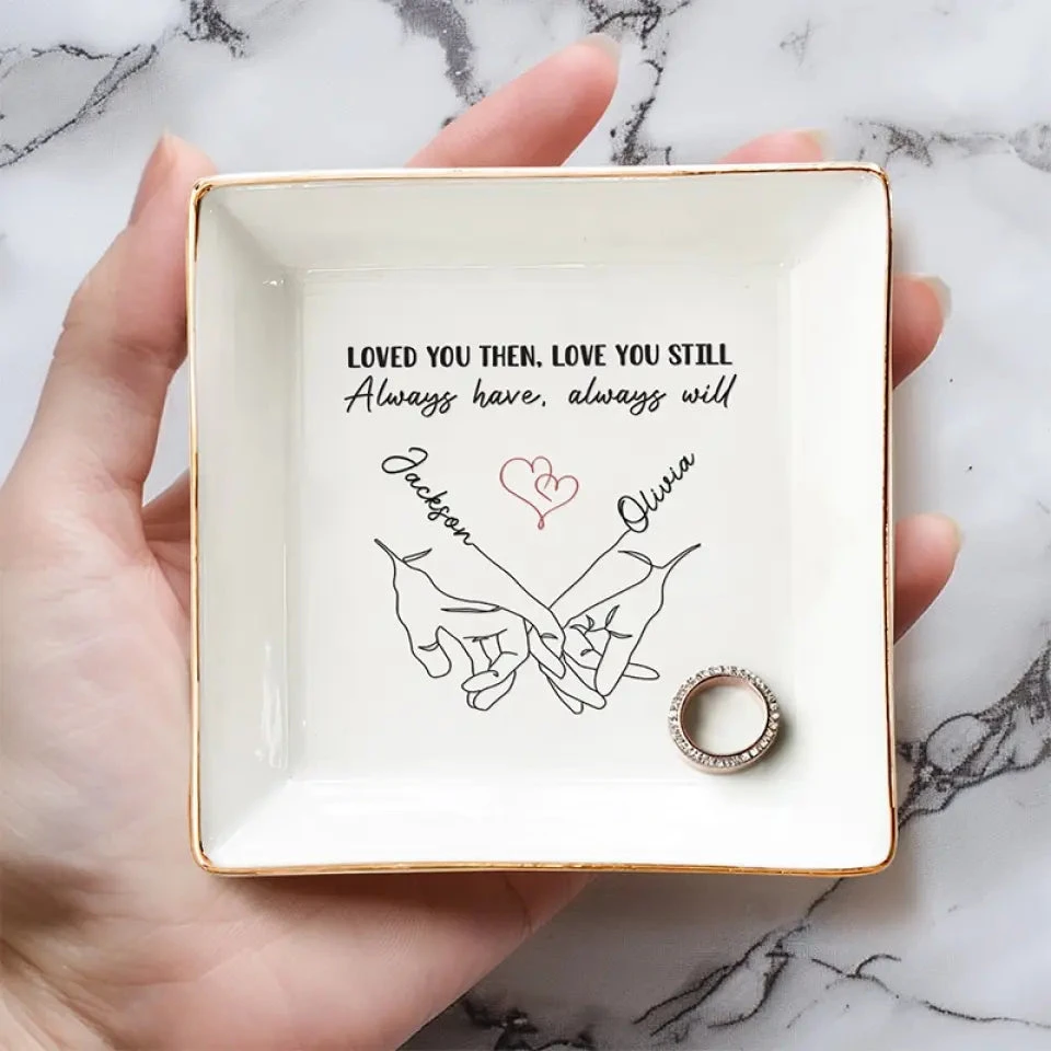 Love Is An Endless Mystery - Couple Personalized Custom Jewelry Dish - Gift For Husband Wife, Anniversary 4 Love Is An Endless Mystery - Couple Personalized Custom Jewelry Dish - Gift For Husband Wife, Anniversary - Image 4