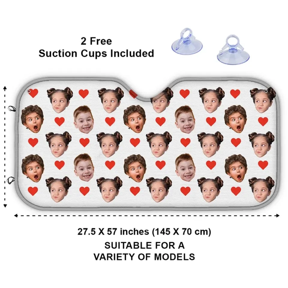 Custom Photo Family Adventures Create The Best Memories - Family Personalized Custom Auto Windshield Sunshade, Car Window Protector - Gift For Family Members 3 Custom Photo Family Adventures Create The Best Memories - Family Personalized Custom Auto Windshield Sunshade, Car Window Protector - Gift For Family Members - Image 3