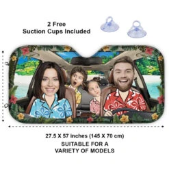 Custom Photo Memories Are Made Mile By Mile - Family Personalized Custom Auto Windshield Sunshade, Car Window Protector - Gift For Family Members 7 Custom Photo Memories Are Made Mile By Mile - Family Personalized Custom Auto Windshield Sunshade, Car Window Protector - Gift For Family Members -Pawfect House Store 66502fe679d67