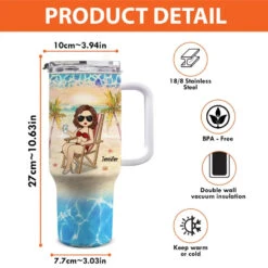 Life Is Better At The Beach - Bestie Personalized Custom 40 Oz Stainless Steel Tumbler With Handle - Summer Vacation Gift For Best Friends, BFF, Sisters 7 Life Is Better At The Beach - Bestie Personalized Custom 40 Oz Stainless Steel Tumbler With Handle - Summer Vacation Gift For Best Friends, BFF, Sisters -Pawfect House Store 6650402c2af34