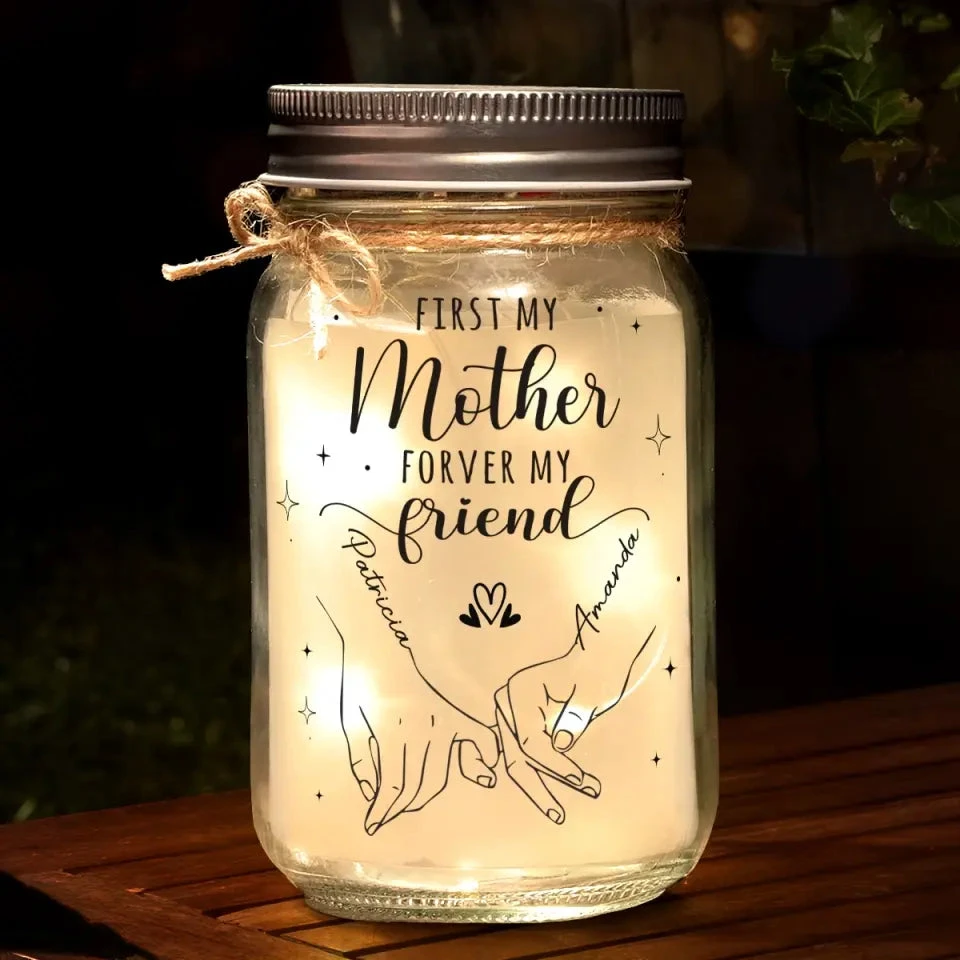 A Mother's Love Is The Greatest Teacher - Family Personalized Custom Mason Jar Light - Gift For Mom 1 A Mother's Love Is The Greatest Teacher - Family Personalized Custom Mason Jar Light - Gift For Mom