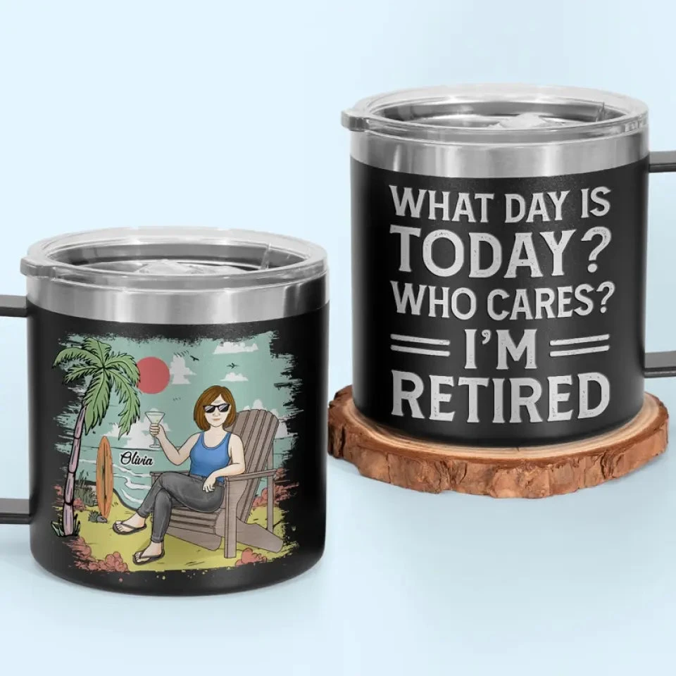 Not My Problem Anymore - Personalized Custom 14oz Stainless Steel Tumbler With Handle - Appreciation, Retirement Gift For Coworkers, Work Friends, Colleagues 1 Not My Problem Anymore - Personalized Custom 14oz Stainless Steel Tumbler With Handle - Appreciation, Retirement Gift For Coworkers, Work Friends, Colleagues