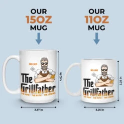 The Grillfather - Family Personalized Custom Mug - Father's Day, Gift For Dad, Grandpa 9 The Grillfather - Family Personalized Custom Mug - Father's Day, Gift For Dad, Grandpa -Pawfect House Store 665409484f037