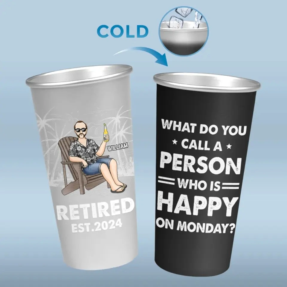 Good Mood With Beer And Retirement - Personalized Custom Aluminum Changing Color Cup - Appreciation, Retirement Gift For Coworkers, Work Friends, Colleagues 4 Good Mood With Beer And Retirement - Personalized Custom Aluminum Changing Color Cup - Appreciation, Retirement Gift For Coworkers, Work Friends, Colleagues - Image 4
