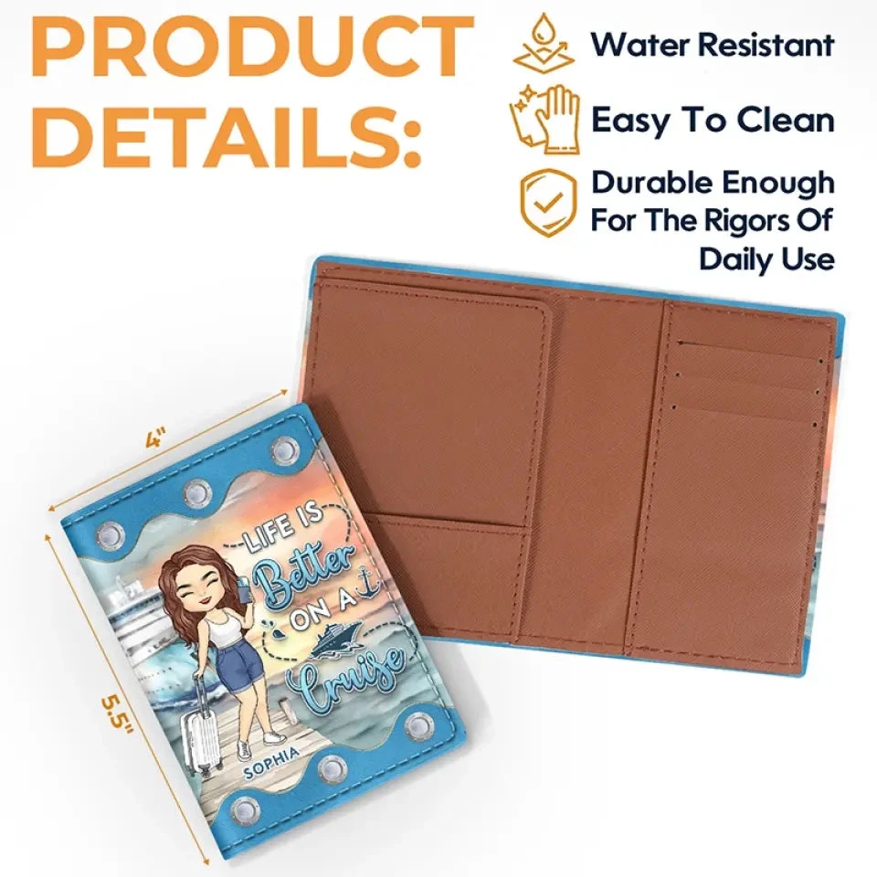 The Journey, Not The Arrival Matters - Travel Personalized Custom Passport Cover, Passport Holder - Holiday Vacation Gift, Gift For Adventure Travel Lovers 4 The Journey, Not The Arrival Matters - Travel Personalized Custom Passport Cover, Passport Holder - Holiday Vacation Gift, Gift For Adventure Travel Lovers - Image 4