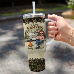 Leave The Road, Take The Trails - Camping Personalized Custom 40 Oz Stainless Steel Tumbler With Handle - Gift For Camping Lovers 6 Leave The Road, Take The Trails - Camping Personalized Custom 40 Oz Stainless Steel Tumbler With Handle - Gift For Camping Lovers -Pawfect House Store 6655747e2e74a