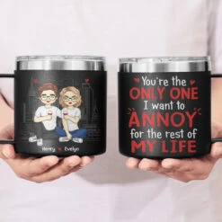 You Will Always Be My Forever - Couple Personalized Custom 14oz Stainless Steel Tumbler With Handle - Gift For Husband Wife, Anniversary -Pawfect House Store 66558c67b019f