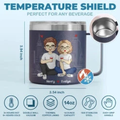 You Will Always Be My Forever - Couple Personalized Custom 14oz Stainless Steel Tumbler With Handle - Gift For Husband Wife, Anniversary -Pawfect House Store 66558c68826e1