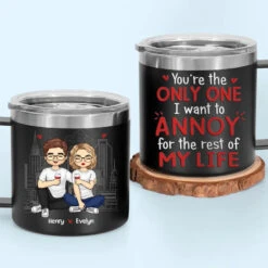 You Will Always Be My Forever - Couple Personalized Custom 14oz Stainless Steel Tumbler With Handle - Gift For Husband Wife, Anniversary -Pawfect House Store 66558c6b78041