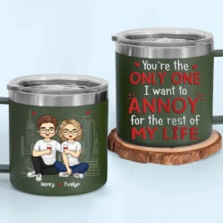 You Will Always Be My Forever - Couple Personalized Custom 14oz Stainless Steel Tumbler With Handle - Gift For Husband Wife, Anniversary -Pawfect House Store 66558c6e10558