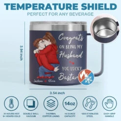 Congrats On Being My Husband - Couple Personalized Custom 14oz Stainless Steel Tumbler With Handle - Gift For Husband Wife, Anniversary 10 Congrats On Being My Husband - Couple Personalized Custom 14oz Stainless Steel Tumbler With Handle - Gift For Husband Wife, Anniversary -Pawfect House Store 6655aba371fca