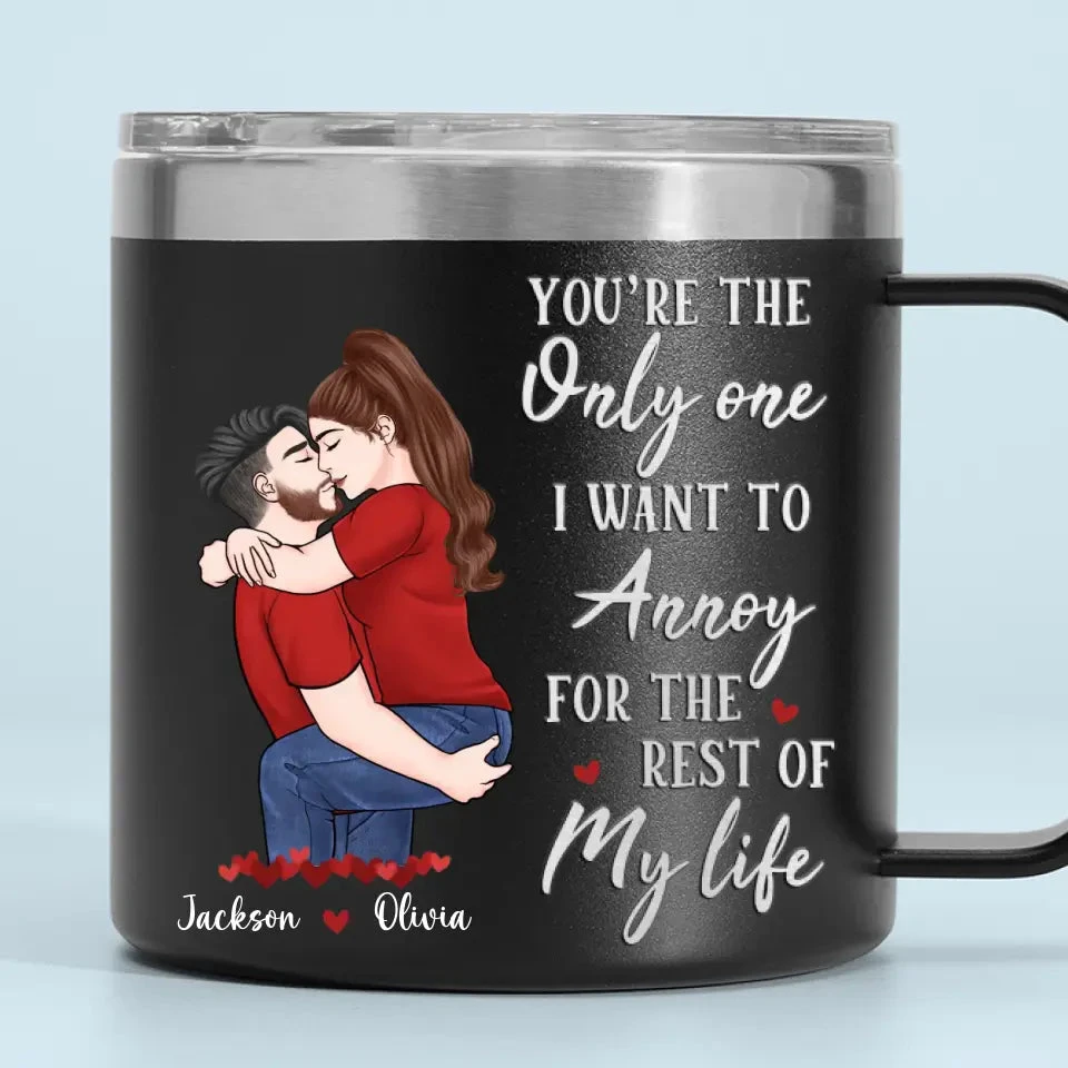 Congrats On Being My Husband - Couple Personalized Custom 14oz Stainless Steel Tumbler With Handle - Gift For Husband Wife, Anniversary 5 Congrats On Being My Husband - Couple Personalized Custom 14oz Stainless Steel Tumbler With Handle - Gift For Husband Wife, Anniversary - Image 5