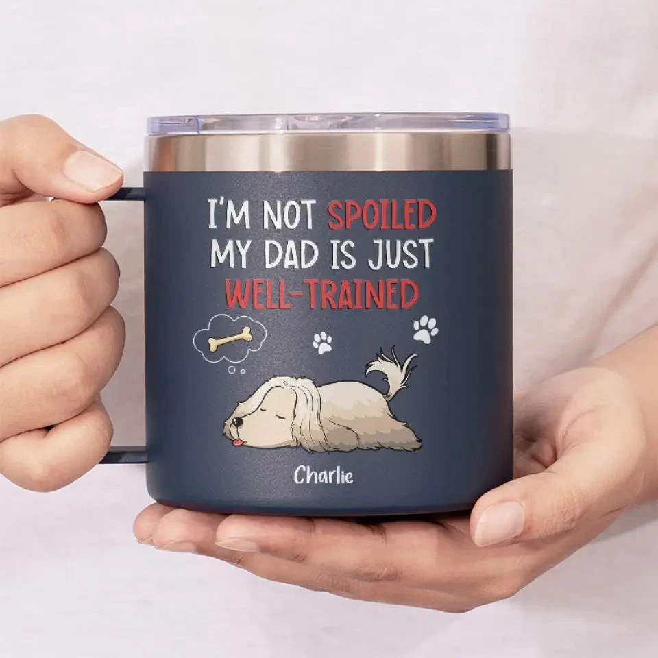 Dogs Are Bundles Of Love Wrapped In Fur - Dog Personalized Custom 14oz Stainless Steel Tumbler With Handle - Gift For Pet Owners, Pet Lovers 3 Dogs Are Bundles Of Love Wrapped In Fur - Dog Personalized Custom 14oz Stainless Steel Tumbler With Handle - Gift For Pet Owners, Pet Lovers - Image 3