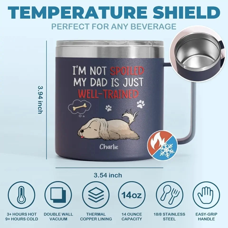 Dogs Are Bundles Of Love Wrapped In Fur - Dog Personalized Custom 14oz Stainless Steel Tumbler With Handle - Gift For Pet Owners, Pet Lovers 4 Dogs Are Bundles Of Love Wrapped In Fur - Dog Personalized Custom 14oz Stainless Steel Tumbler With Handle - Gift For Pet Owners, Pet Lovers - Image 4