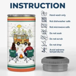 Making Memories One Campsite At A Time - Camping Personalized Custom 4 In 1 Can Cooler Tumbler - Gift For Couple, Husband Wife, Camping Lovers 11 Making Memories One Campsite At A Time - Camping Personalized Custom 4 In 1 Can Cooler Tumbler - Gift For Couple, Husband Wife, Camping Lovers -Pawfect House Store 6656ade46c3a8