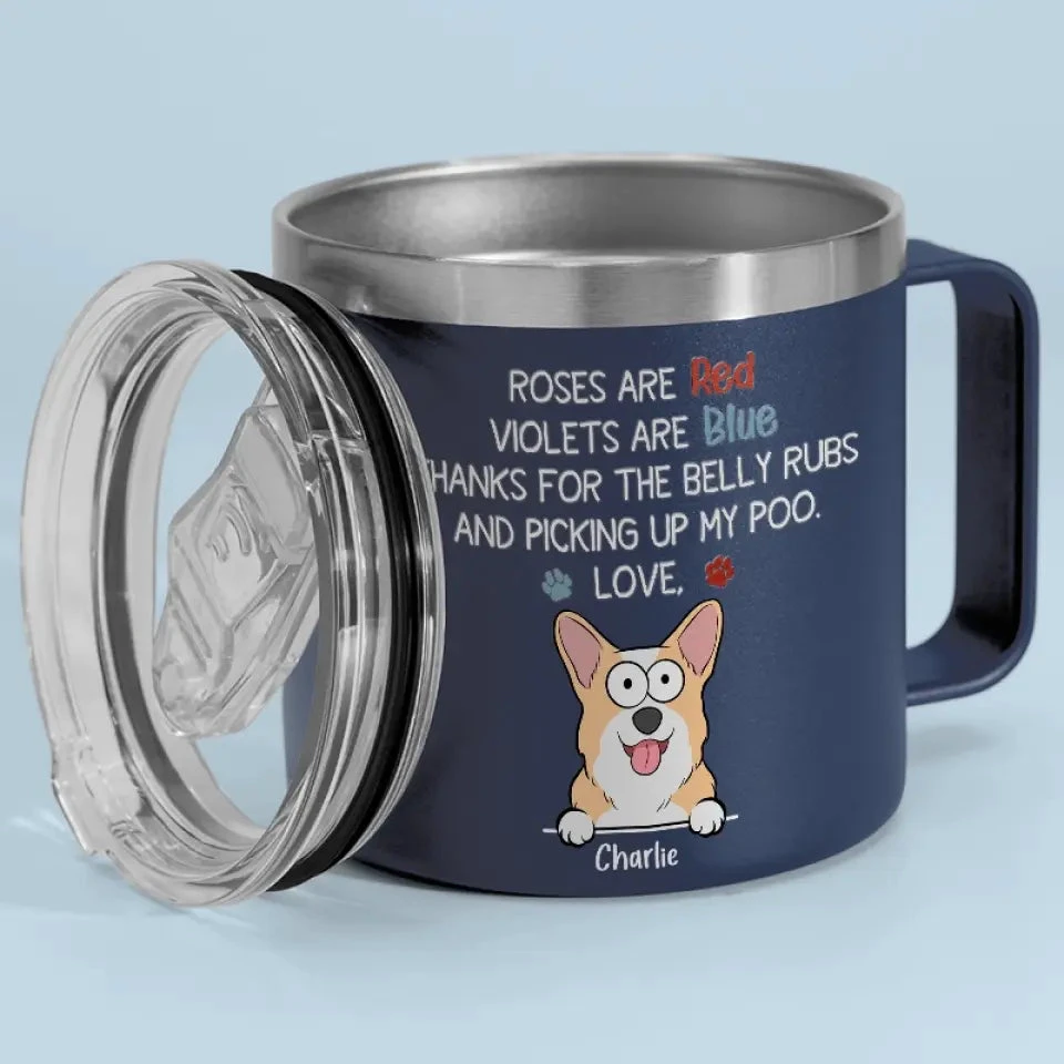 Dogs Are Love On Four Legs - Dog Personalized Custom 14oz Stainless Steel Tumbler With Handle - Gift For Pet Owners, Pet Lovers 2 Dogs Are Love On Four Legs - Dog Personalized Custom 14oz Stainless Steel Tumbler With Handle - Gift For Pet Owners, Pet Lovers - Image 2