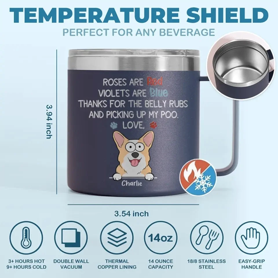 Dogs Are Love On Four Legs - Dog Personalized Custom 14oz Stainless Steel Tumbler With Handle - Gift For Pet Owners, Pet Lovers 4 Dogs Are Love On Four Legs - Dog Personalized Custom 14oz Stainless Steel Tumbler With Handle - Gift For Pet Owners, Pet Lovers - Image 4