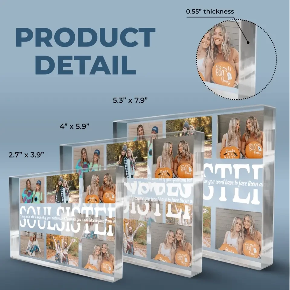 Custom Photo Our Laughs Are Limitless & Our Memories Are Countless - Bestie Personalized Custom Rectangle Shaped Acrylic Plaque - Gift For Best Friends, BFF, Sisters 4 Custom Photo Our Laughs Are Limitless & Our Memories Are Countless - Bestie Personalized Custom Rectangle Shaped Acrylic Plaque - Gift For Best Friends, BFF, Sisters - Image 4