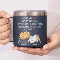 Thanks For The Belly Rubs And Scooping Up My Poo - Cat Personalized Custom 14oz Stainless Steel Tumbler With Handle - Gift For Pet Owners, Pet Lovers 12 Thanks For The Belly Rubs And Scooping Up My Poo - Cat Personalized Custom 14oz Stainless Steel Tumbler With Handle - Gift For Pet Owners, Pet Lovers -Pawfect House Store 6656f0a24f561 7ef1ca98 9cce 4eed 8b20 cf2491b15275