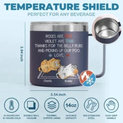 Thanks For The Belly Rubs And Scooping Up My Poo - Cat Personalized Custom 14oz Stainless Steel Tumbler With Handle - Gift For Pet Owners, Pet Lovers 13 Thanks For The Belly Rubs And Scooping Up My Poo - Cat Personalized Custom 14oz Stainless Steel Tumbler With Handle - Gift For Pet Owners, Pet Lovers -Pawfect House Store 6656f0a307d09