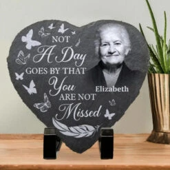 Custom Photo We Miss You And Love You Always - Memorial Personalized Custom Heart Shaped Stone With Stand - Sympathy Gift For Family Members -Pawfect House Store 665700a88ebac