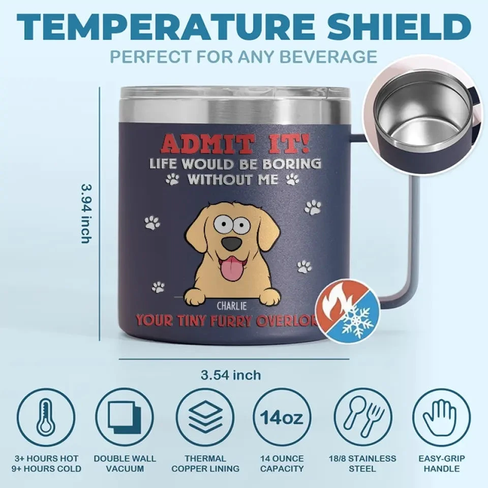 The Love Of A Pet Is A Blessing - Dog & Cat Personalized Custom 14oz Stainless Steel Tumbler With Handle - Gift For Pet Owners, Pet Lovers 4 The Love Of A Pet Is A Blessing - Dog & Cat Personalized Custom 14oz Stainless Steel Tumbler With Handle - Gift For Pet Owners, Pet Lovers - Image 4