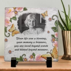 Custom Photo Your Life Was A Blessing, Your Memory A Treasure - Memorial Personalized Custom Square Shaped Stone With Stand - Sympathy Gift For Family Members 5 Custom Photo Your Life Was A Blessing, Your Memory A Treasure - Memorial Personalized Custom Square Shaped Stone With Stand - Sympathy Gift For Family Members -Pawfect House Store 6657ecf823844