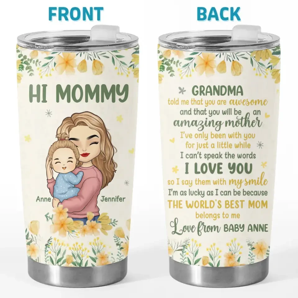 The World's Best Mom Belongs To Me - Family Personalized Custom Tumbler - Mother's Day, Baby Shower Gift, Gift For First Mom 2 The World's Best Mom Belongs To Me - Family Personalized Custom Tumbler - Mother's Day, Baby Shower Gift, Gift For First Mom - Image 2