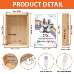 Custom Photo I Really Meet You At The Rainbow Bridge - Memorial Personalized Custom Frame Light Box - Sympathy Gift For Pet Owners, Pet Lovers -Pawfect House Store 66580506a6ab2