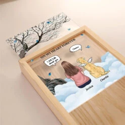 You Left Paw Prints On My Heart - Memorial Personalized Custom Frame Light Box - Sympathy Gift For Pet Owners, Pet Lovers -Pawfect House Store 665818c339240