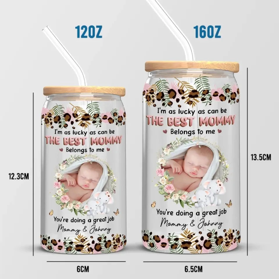 Custom Photo Welcome To The World - Family Personalized Custom Glass Cup, Iced Coffee Cup - Gift For Mom 5 Custom Photo Welcome To The World - Family Personalized Custom Glass Cup, Iced Coffee Cup - Gift For Mom - Image 5