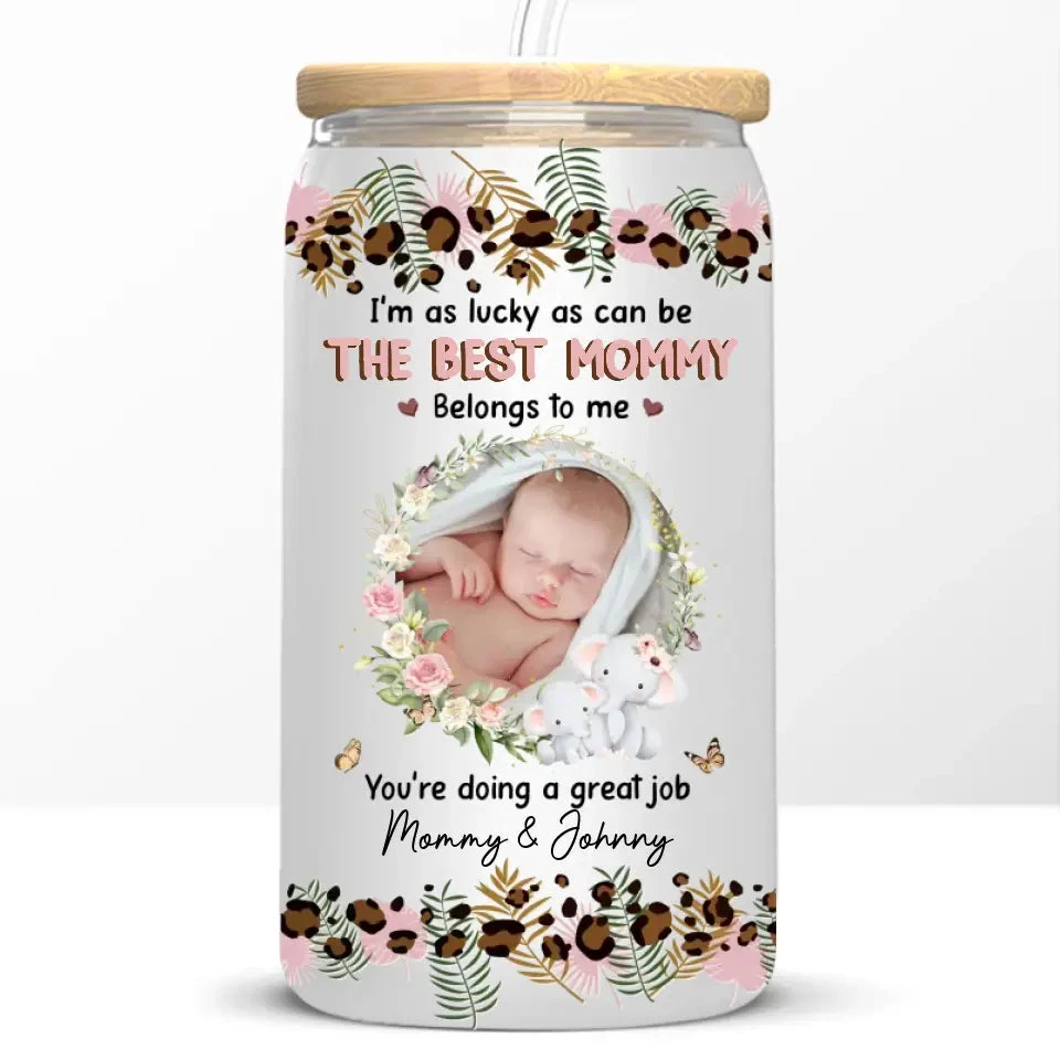 Custom Photo Welcome To The World - Family Personalized Custom Glass Cup, Iced Coffee Cup - Gift For Mom 6 Custom Photo Welcome To The World - Family Personalized Custom Glass Cup, Iced Coffee Cup - Gift For Mom - Image 6