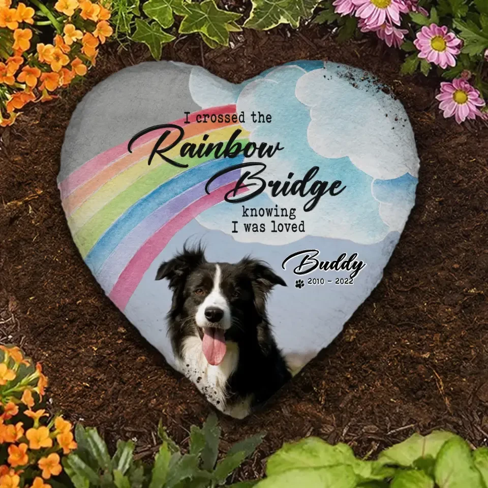 Rainbow Bridge Pet Memorial Gifts - Memorial Personalized Custom Heart Shaped Memorial Stone - New Arrival, Sympathy Gift For Pet Owners, Pet Lovers AMZ 1 Rainbow Bridge Pet Memorial Gifts - Memorial Personalized Custom Heart Shaped Memorial Stone - New Arrival, Sympathy Gift For Pet Owners, Pet Lovers AMZ