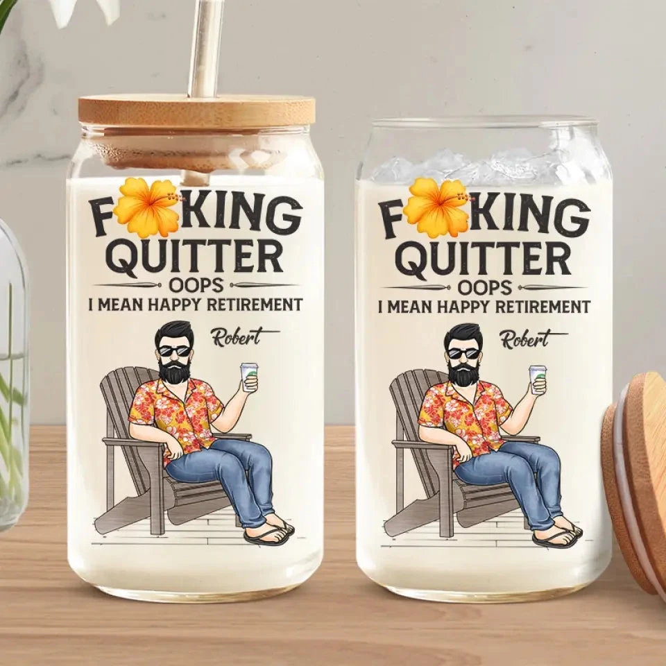 Every Day Is A Weekend - Personalized Custom Glass Cup, Iced Coffee Cup - Appreciation, Retirement Gift For Coworkers, Work Friends, Colleagues 1 Every Day Is A Weekend - Personalized Custom Glass Cup, Iced Coffee Cup - Appreciation, Retirement Gift For Coworkers, Work Friends, Colleagues