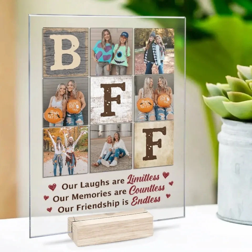 Custom Photo Our Friendship Is Endless - Bestie Personalized Custom Rectangle Shaped Acrylic Plaque - Gift For Best Friends, BFF, Sisters 1 Custom Photo Our Friendship Is Endless - Bestie Personalized Custom Rectangle Shaped Acrylic Plaque - Gift For Best Friends, BFF, Sisters