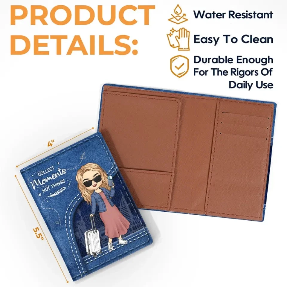 Exploring The World, Travel By Travel - Travel Personalized Custom Passport Cover, Passport Holder - Holiday Vacation Gift, Gift For Adventure Travel Lovers 4 Exploring The World, Travel By Travel - Travel Personalized Custom Passport Cover, Passport Holder - Holiday Vacation Gift, Gift For Adventure Travel Lovers - Image 4