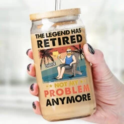 To Be Idle Is Sometimes An Excellent Way Of Being Busy - Personalized Custom Glass Cup, Iced Coffee Cup - Appreciation, Retirement Gift For Coworkers, Work Friends, Colleagues