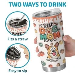 I Have The Most Pawfect Dog Mom - Dog & Cat Personalized Custom 3D Inflated Effect Printed Tumbler - Gift For Pet Owners, Pet Lovers -Pawfect House Store 665d23e4e13ca