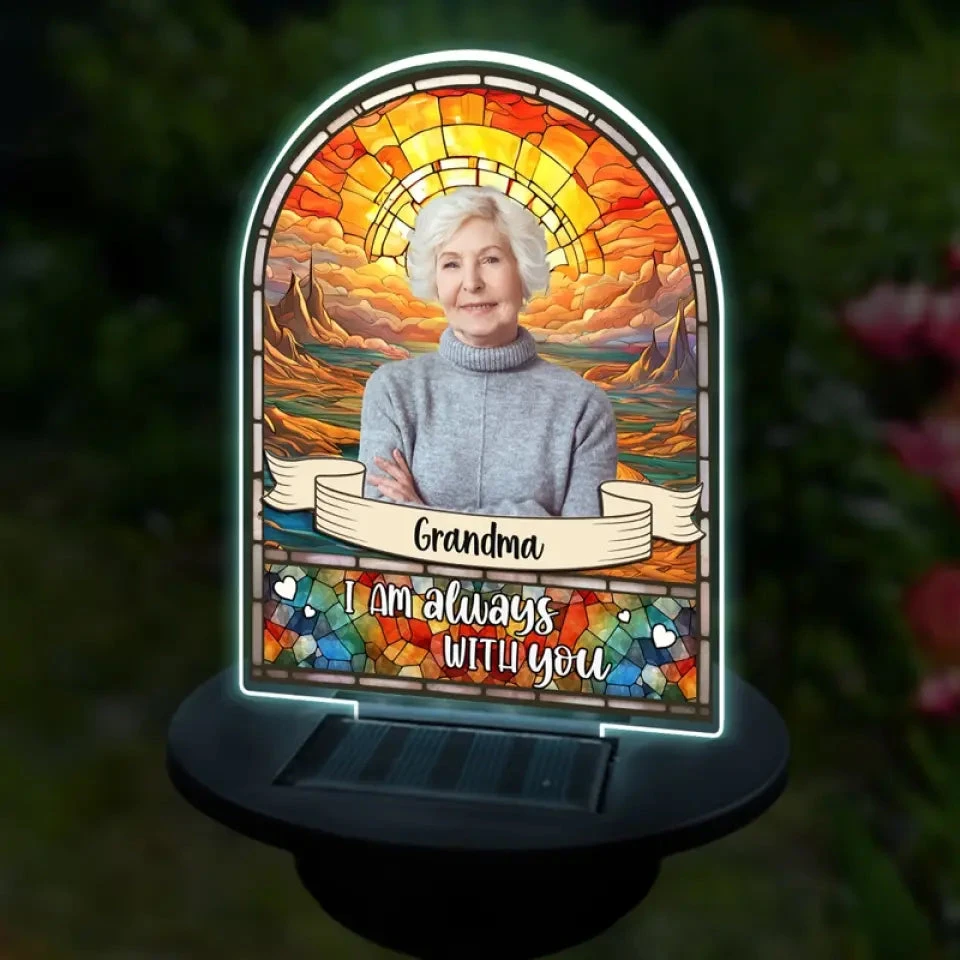 Custom Photo I Am Always With You - Memorial Personalized Custom Garden Solar Light - Sympathy Gift For Family Members, Pet Owners, Pet Lovers 1 Custom Photo I Am Always With You - Memorial Personalized Custom Garden Solar Light - Sympathy Gift For Family Members, Pet Owners, Pet Lovers
