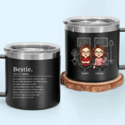 Friendship's The Wine Of Life - Bestie Personalized Custom 14oz Stainless Steel Tumbler With Handle - Gift For Best Friends, BFF, Sisters -Pawfect House Store 665d4fefa587a