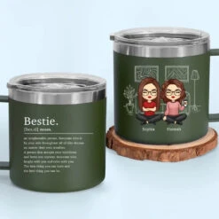Friendship's The Wine Of Life - Bestie Personalized Custom 14oz Stainless Steel Tumbler With Handle - Gift For Best Friends, BFF, Sisters -Pawfect House Store 665d4ffa6b7d1