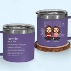 Friendship's The Wine Of Life - Bestie Personalized Custom 14oz Stainless Steel Tumbler With Handle - Gift For Best Friends, BFF, Sisters -Pawfect House Store 665d50001b075