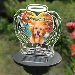Custom Photo Always On Our Minds - Memorial Personalized Custom Garden Solar Light - Sympathy Gift For Family Members, Pet Owners, Pet Lovers -Pawfect House Store 665d8c77100a1